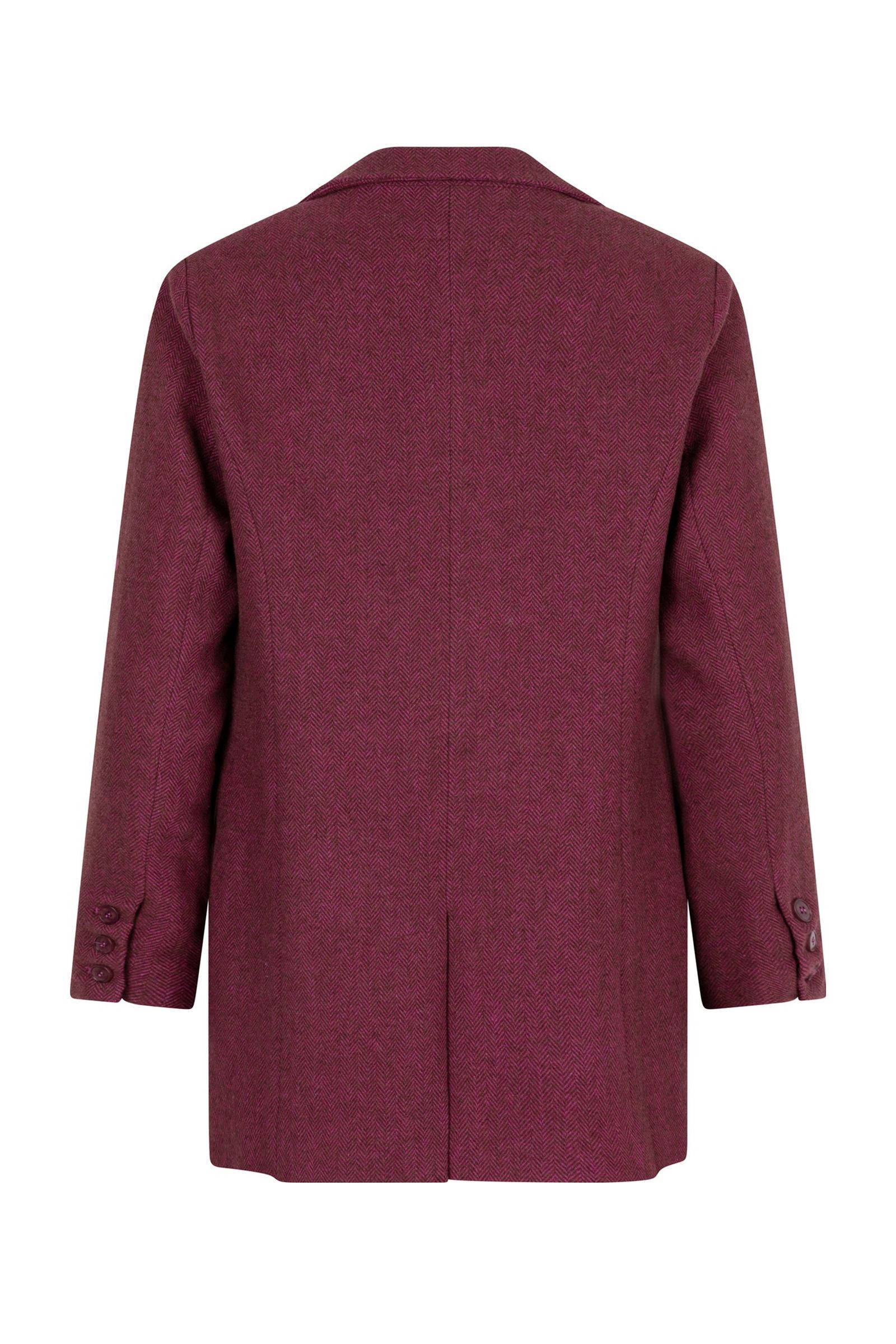 Ydence gemêleerde oversized blazer Lennox met wol roze