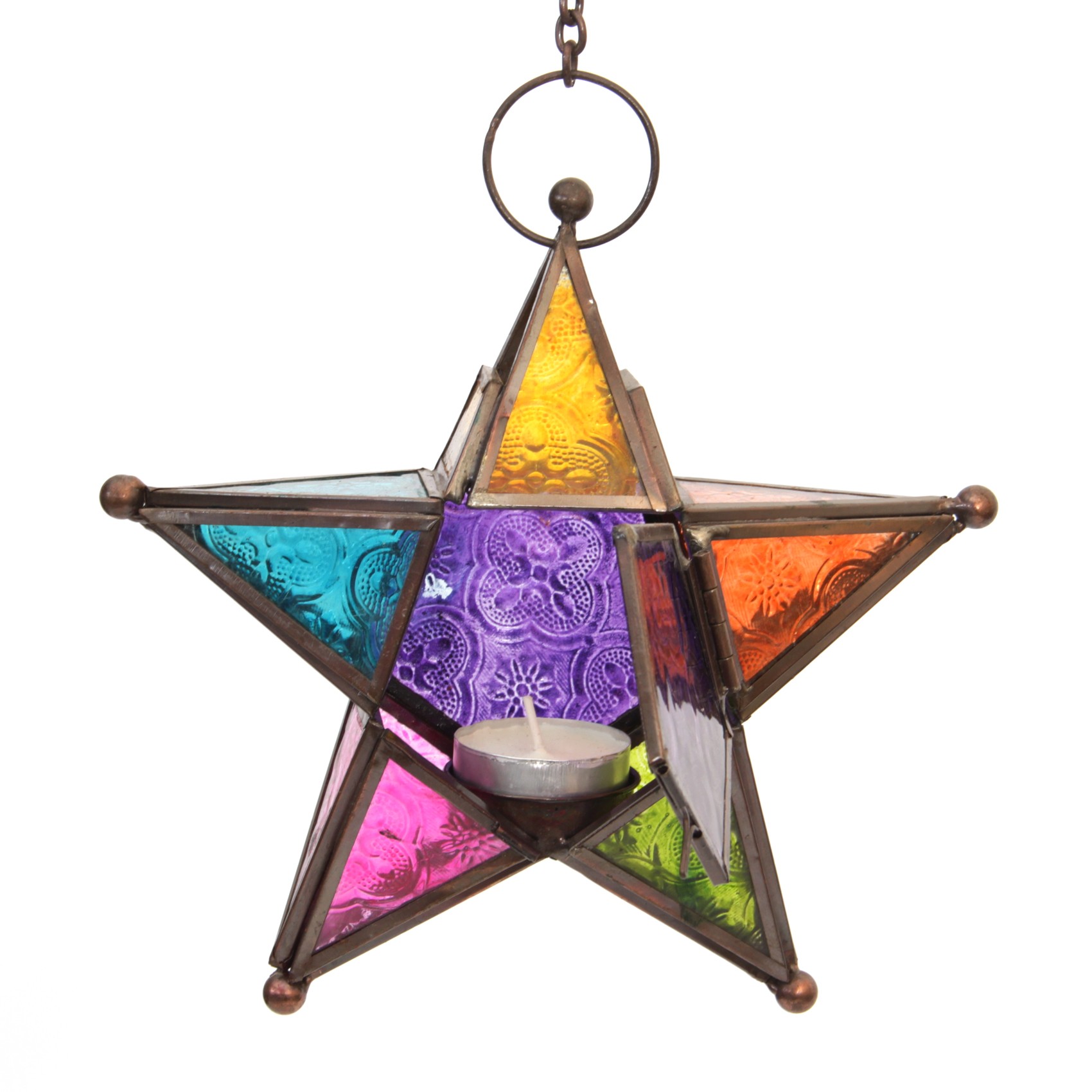 Laterne 'Süleyman', multicolor, Ø 18,5 cm, L 5 cm von fischer's lagerhaus