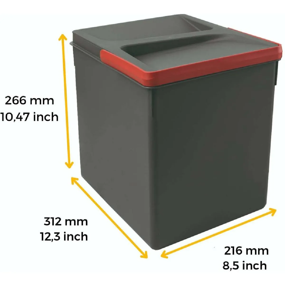 Emuca Recycle - Gris anthracite