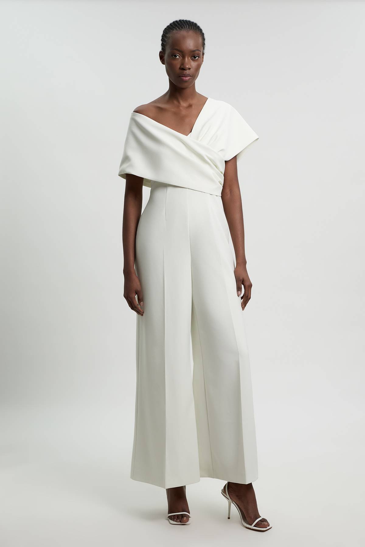 KarenMillen Combinaison-pantalon Ajustée Épaules Dénudées En Viscose Stretch Compacte