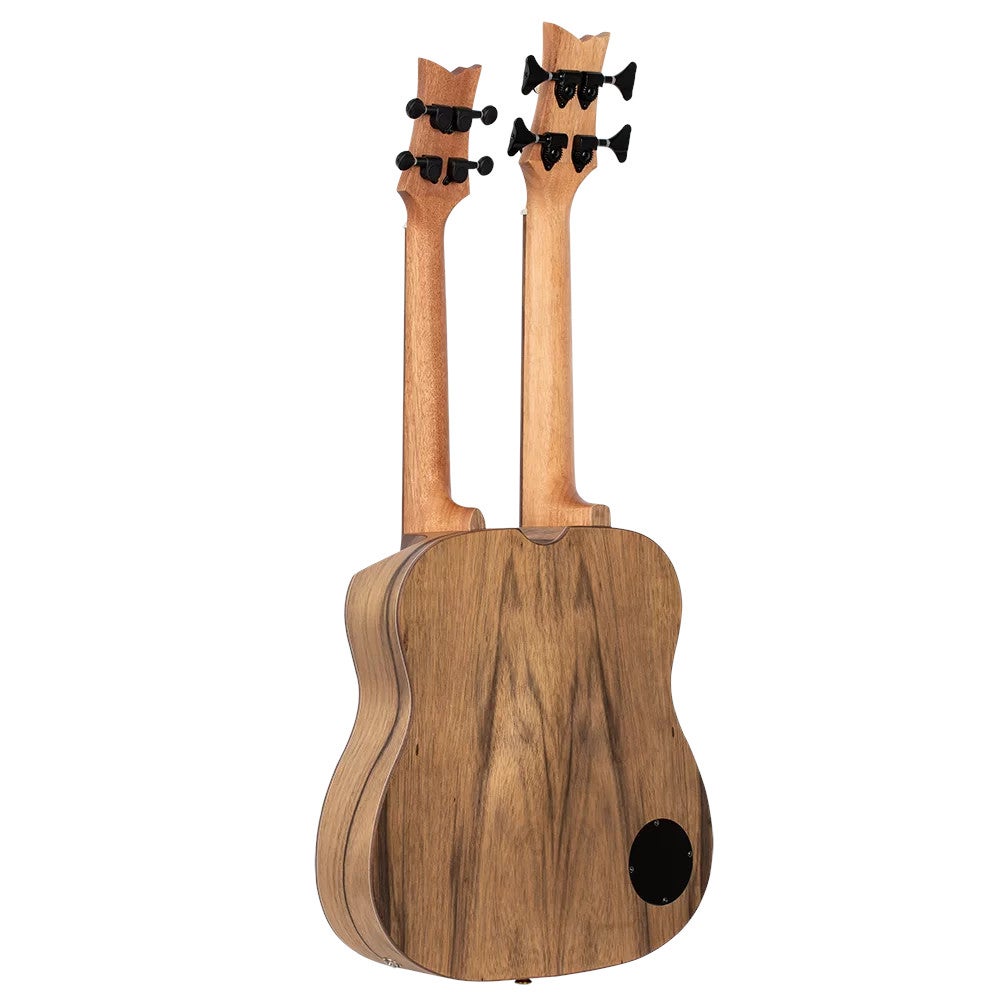 Ortega HYDRA-BSTE Double Neck Bass Tenor Uke dubbele elektrisch-akoestische ukelele met gigbag