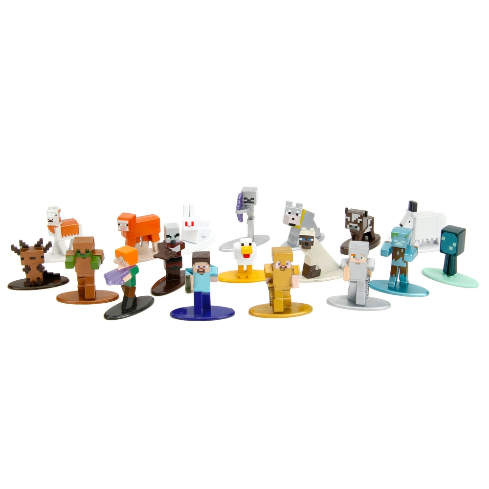 Minecraft – Höhlen & Klippen Nano Metalfigs 18er-Pack