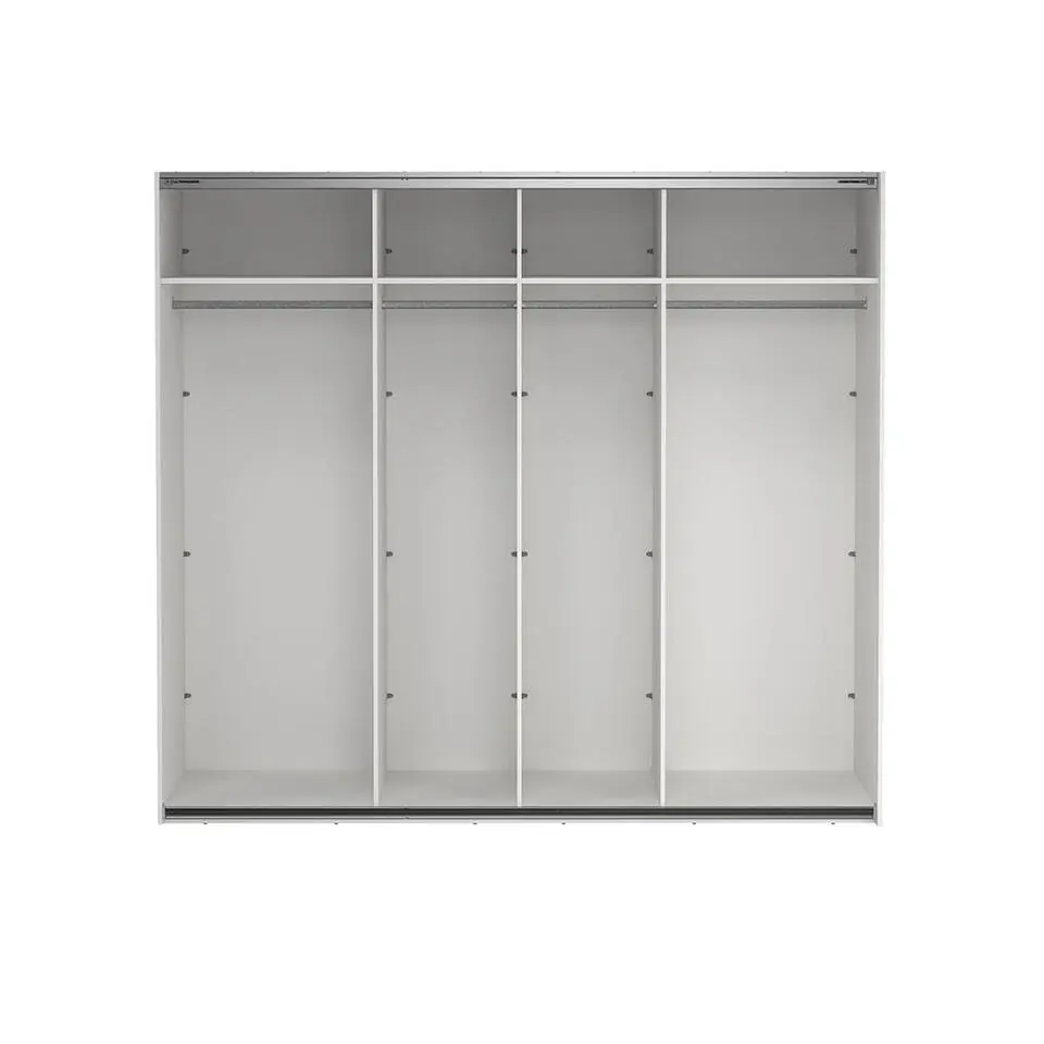 Hioshop Como schuifdeurkast 2 deuren met spiegel 245x220cm wit
