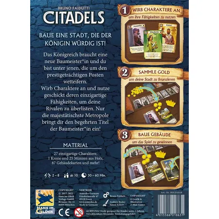 Asmodee Hans im Glück Citadels (Neuauflage)