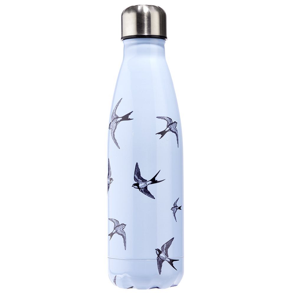 Bouteille isotherme inox motifs oiseaux gris 500ml