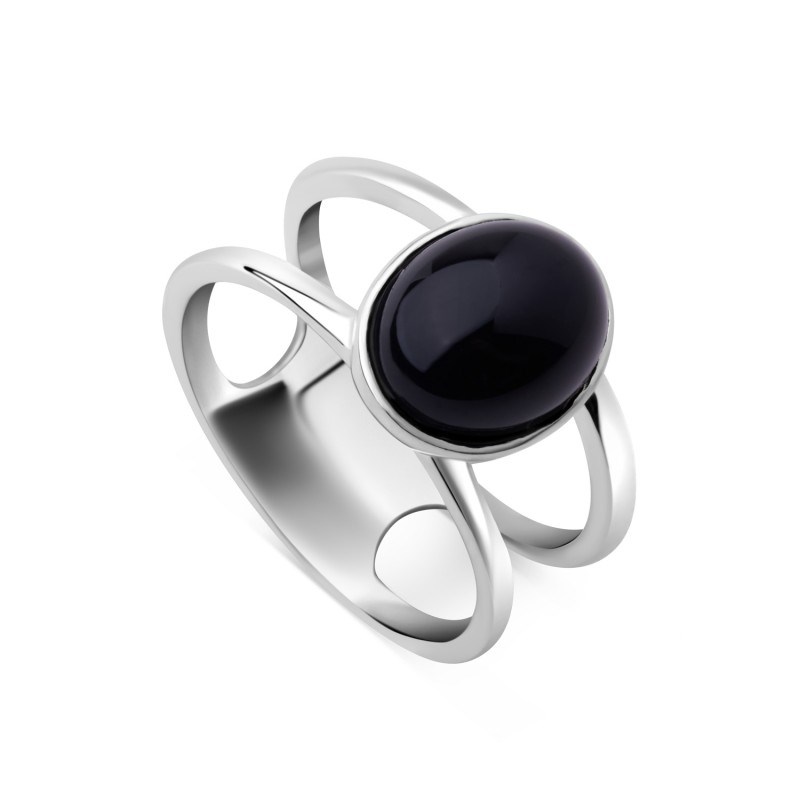 Bague Lyna Pierre Noire