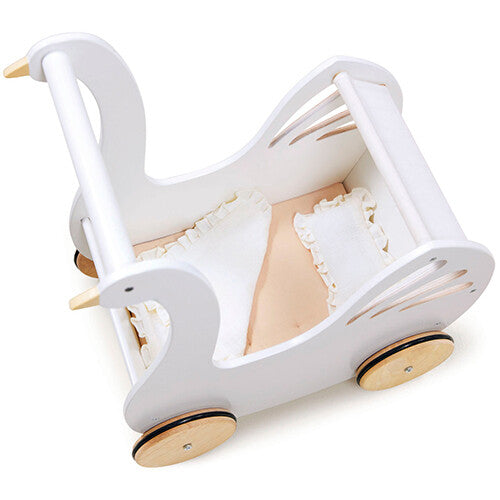Tender leaf toys poppenwagen zwaan