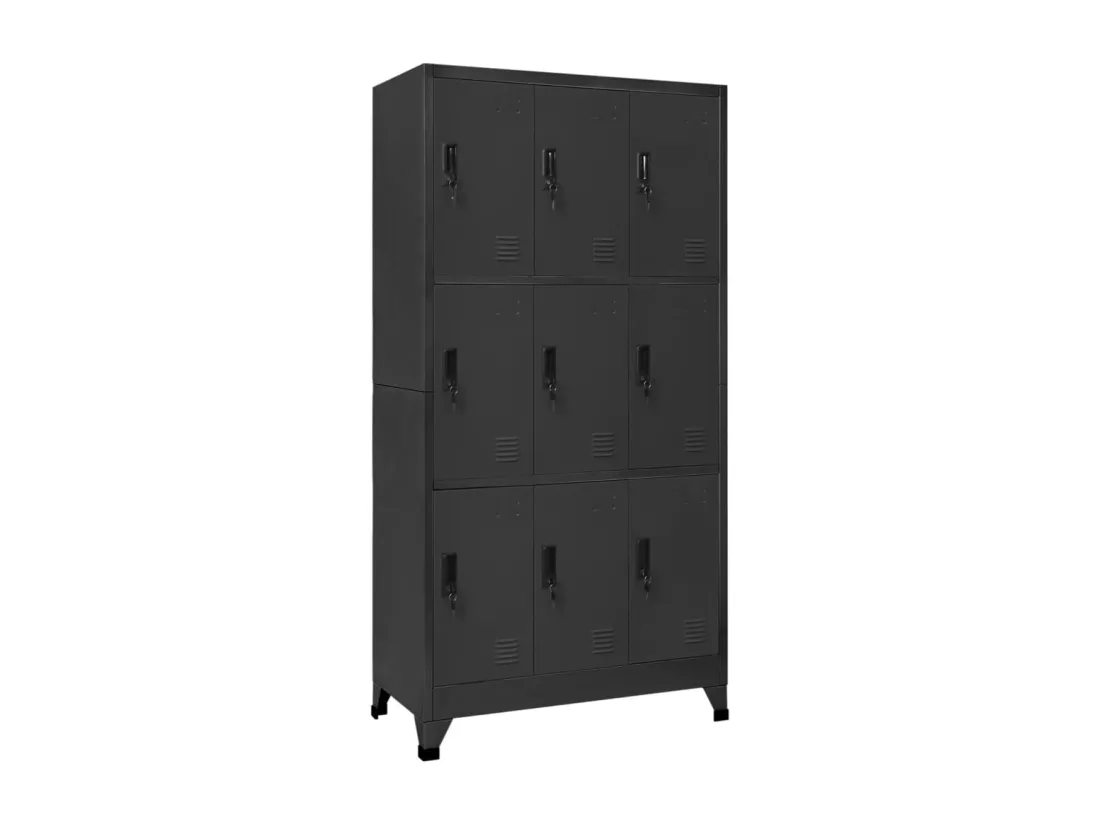 Armoire à casiers Anthracite 90x45x180 cm Acier