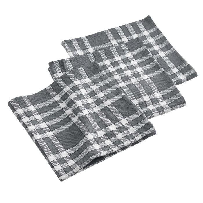 SERVIETTES TABLE 3 45X45CM COTON TISSE TRADITIO ANTHRACITE