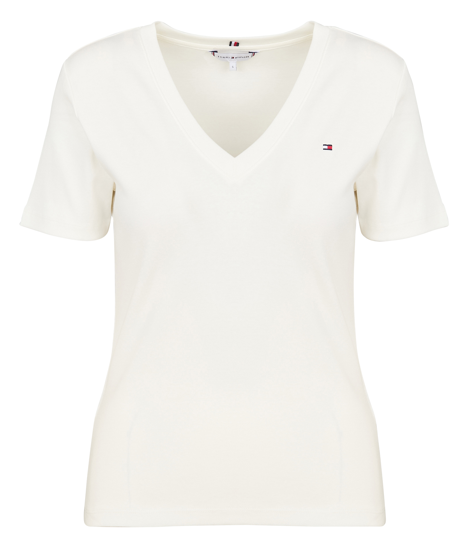 Tee-shirt col V en coton | Blanc