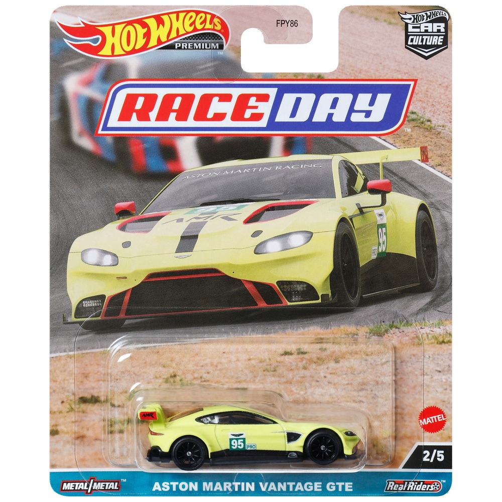 Hot Wheels 1:64 Premium Car Culture Renntag Aston Martin Vantage GTE Fahrzeug