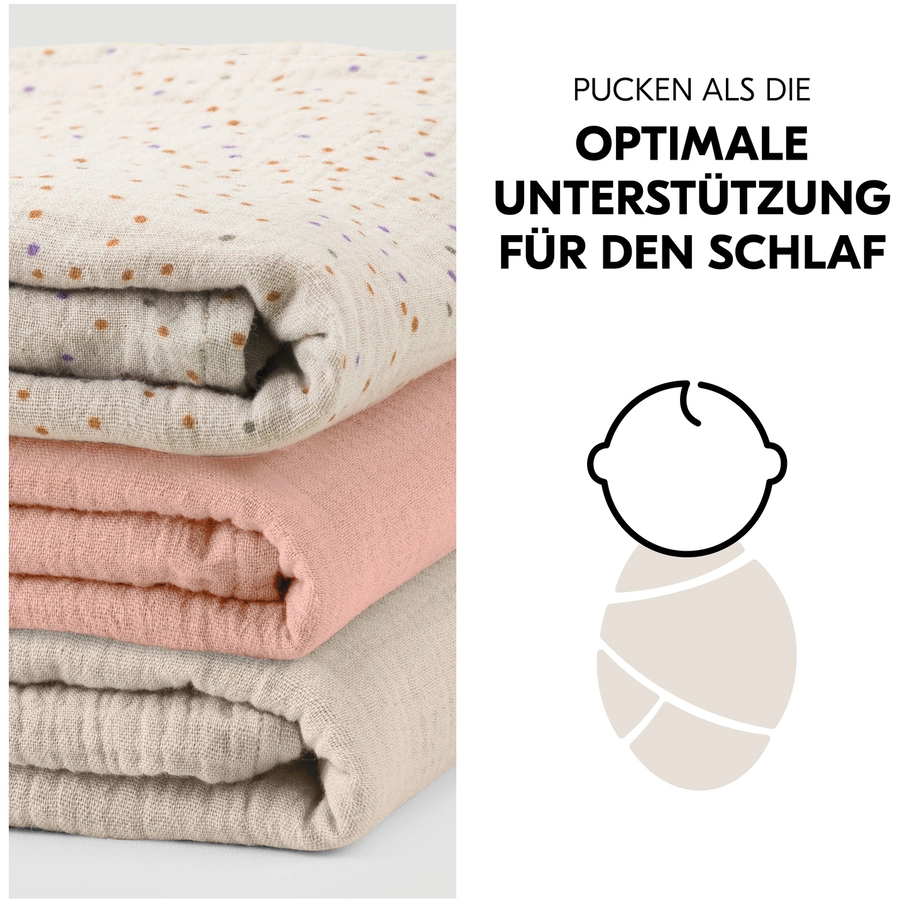 hauck Spucktücher Cuddle N Clean 3er Set Beige DotsCorkBeige