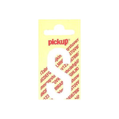 Pickup - Étiquette autocollante - 90 mm - Lettre S - blanc mat