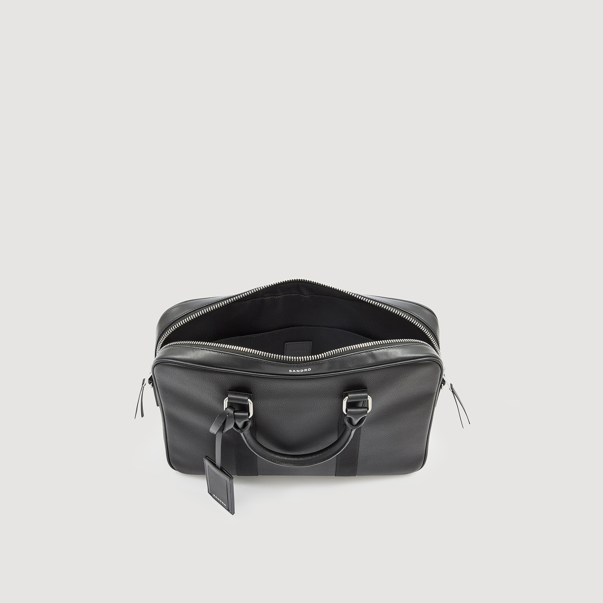 Grand briefcase en toile enduite