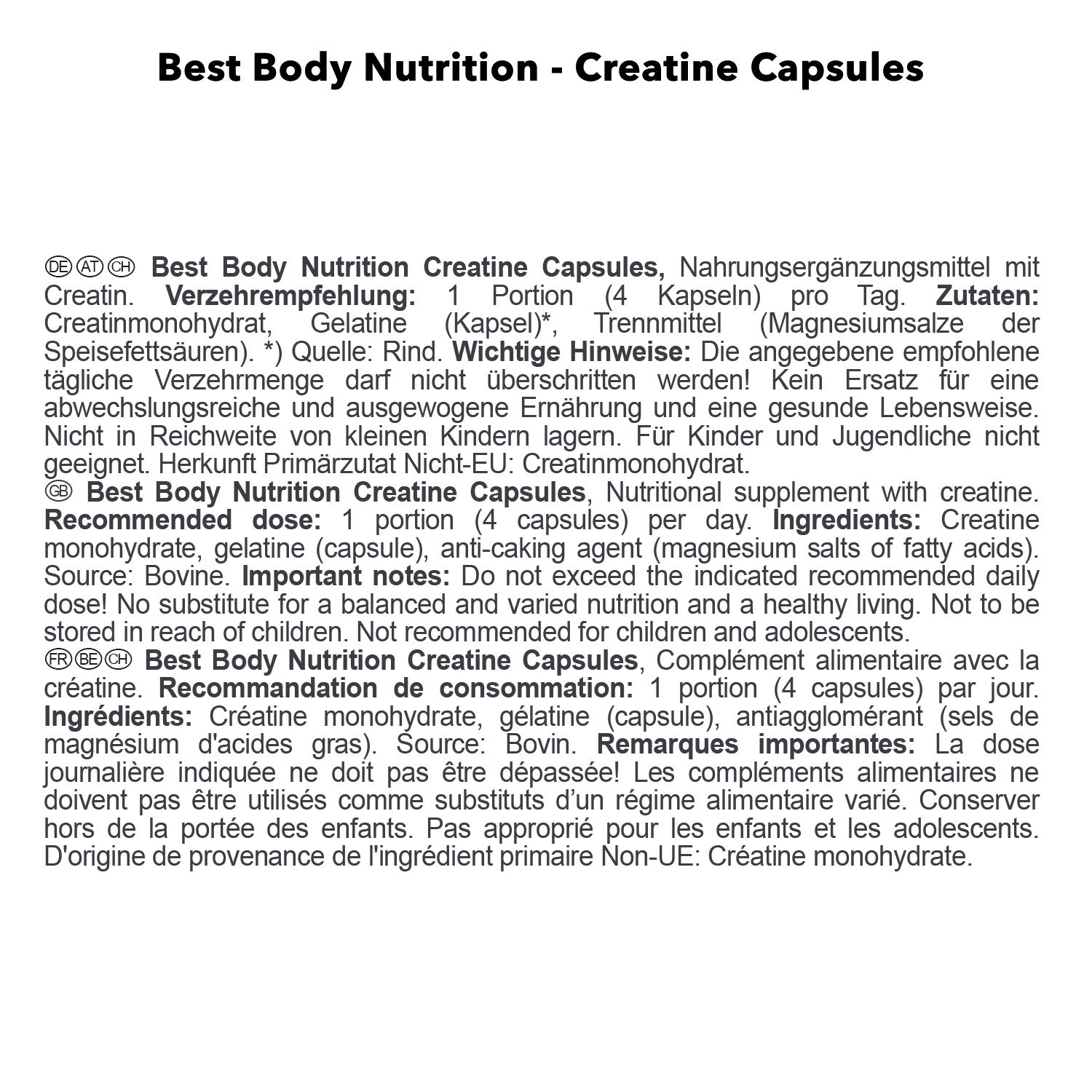 Best Body Nutrition Creatin Kapseln