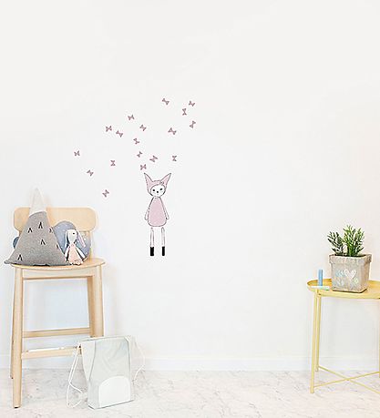 Fabelab Wallstickers - Dreamy Friend Bunny - Lila m. Kaninchen