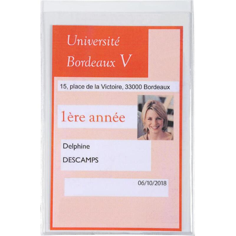 Etui de protection en PVC lisse 20/100e multi-usages - Cristal