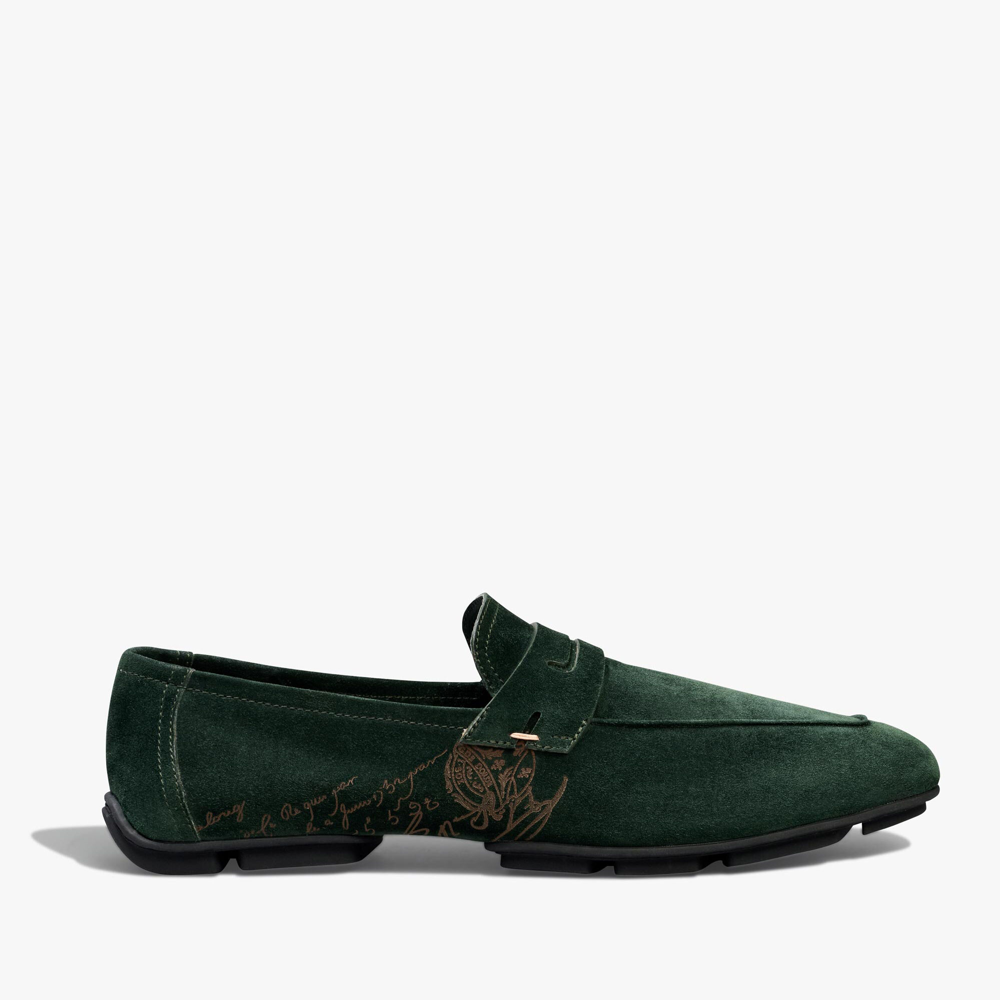 Mocassin Lorenzo Drive En Cuir Camoscio Scritto