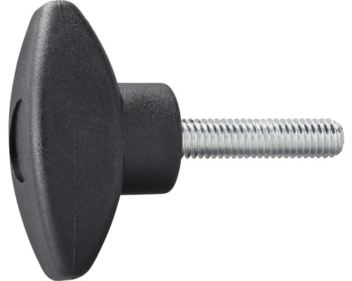 Vleugelgreepschroef Ø 40 mm M6x16 zwart, 20 stuks