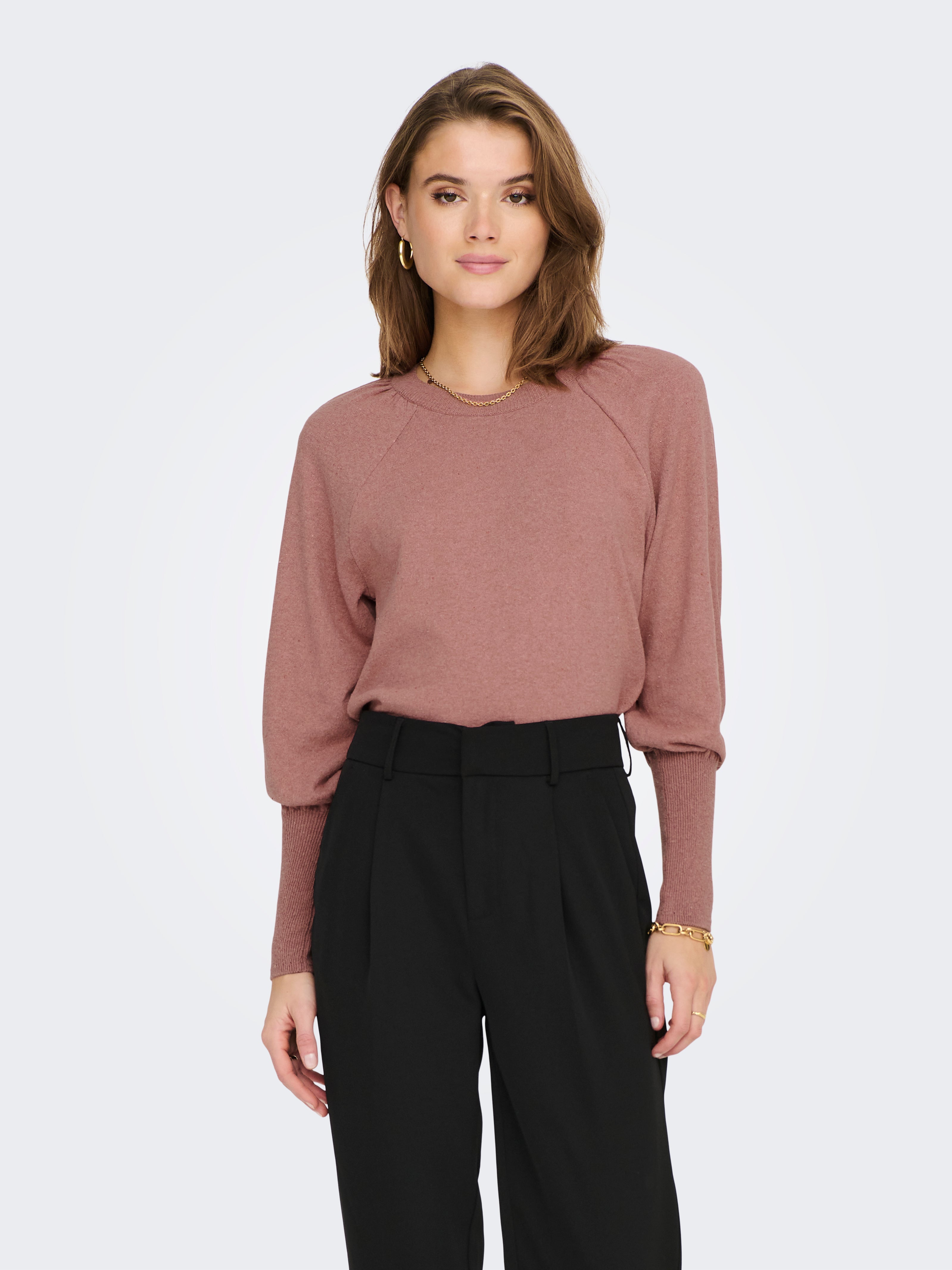 ONLASTA Strickpullover Withered Rose
