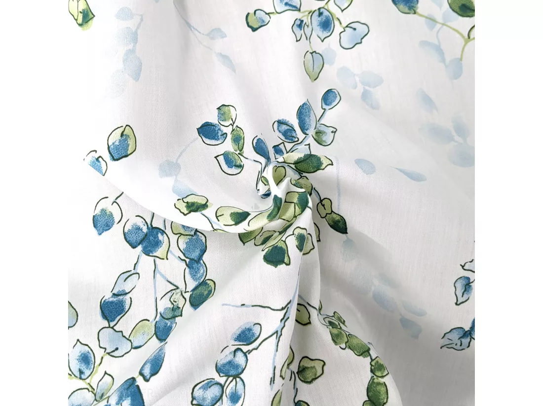 Drap plat 240x310 cm satin de coton ANGÈLE vert tilleul