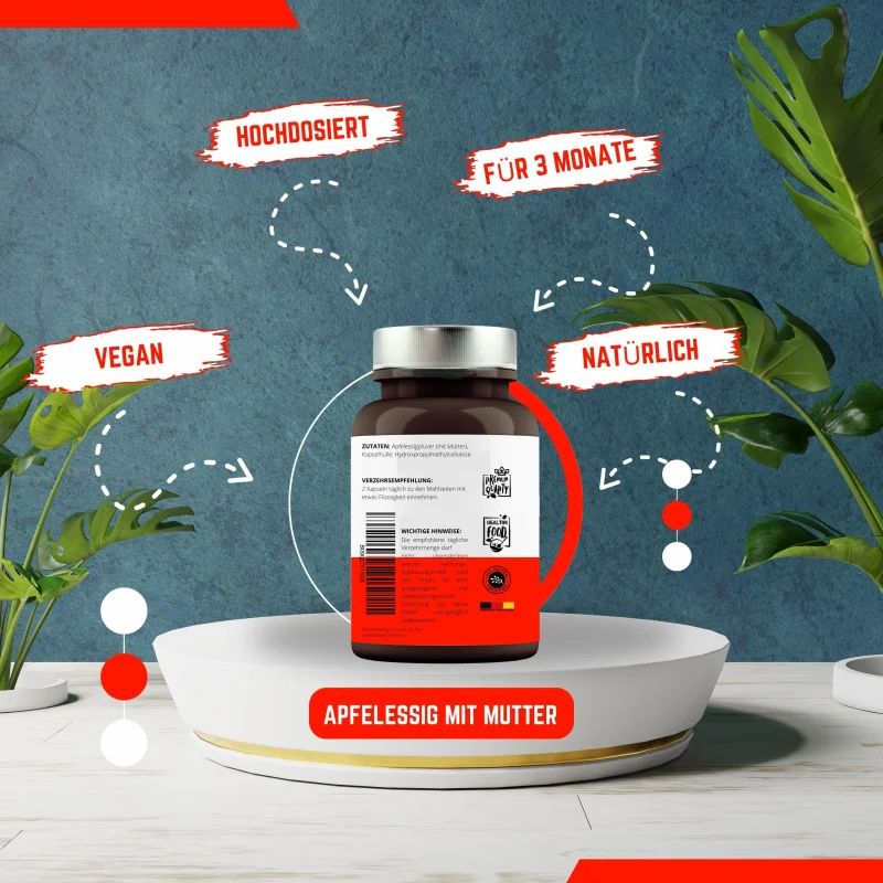 Apfelessig Kapseln mit Mutter - apple vinegar cider with mother - VitaminFuchs