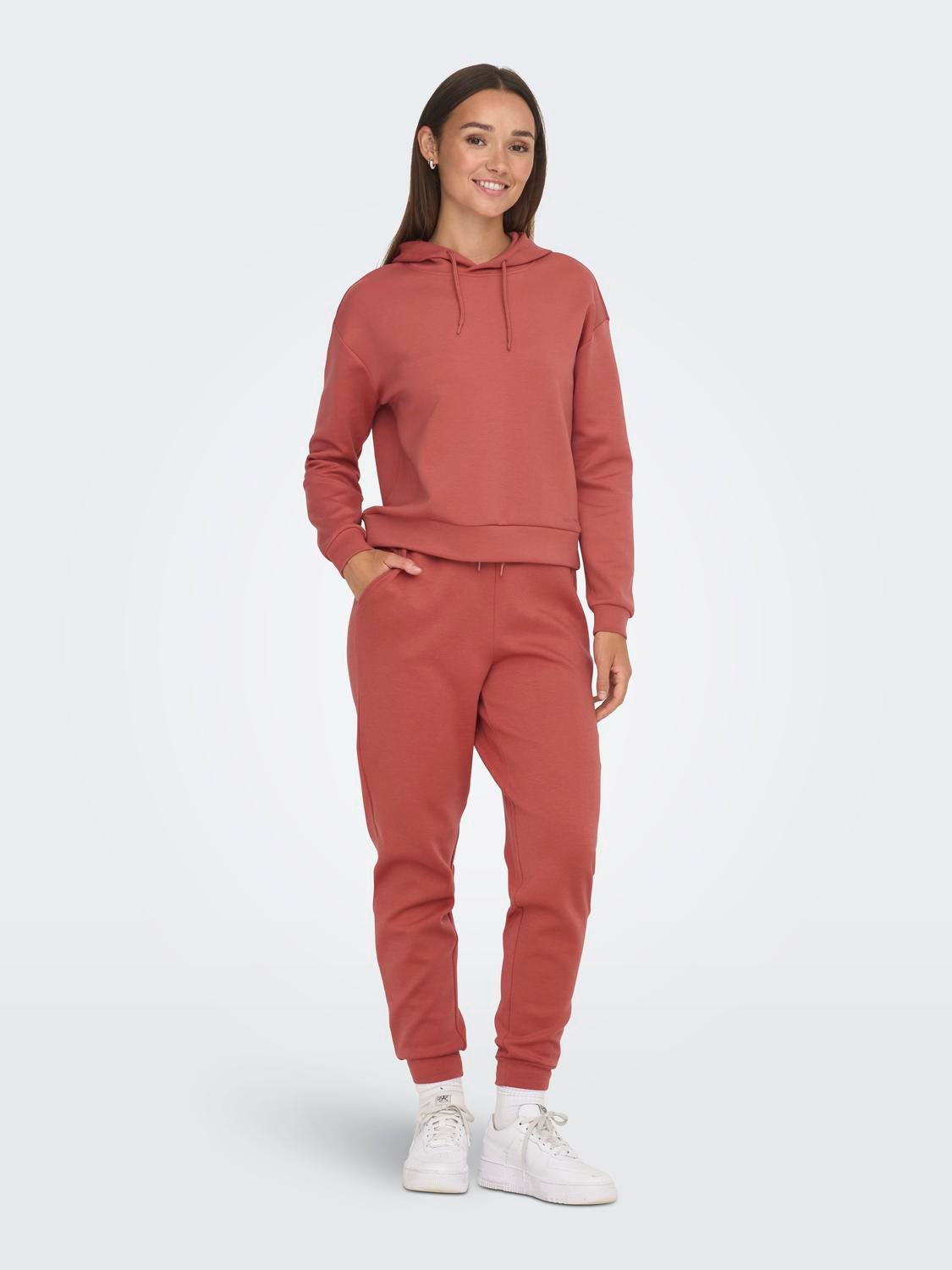 ONPLOUNGE Hohe Taille Normal geschnitten Jogginghose Mineral Red