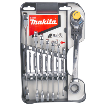 Makita 8-delige steek-ring ratelsleutelset