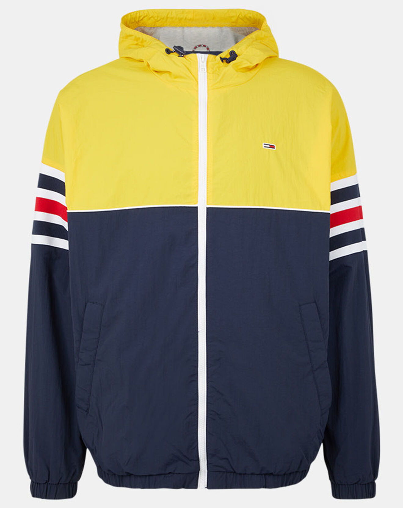 Tommy Jeans Blouson Colorblock à Capuche bleu/jaune
