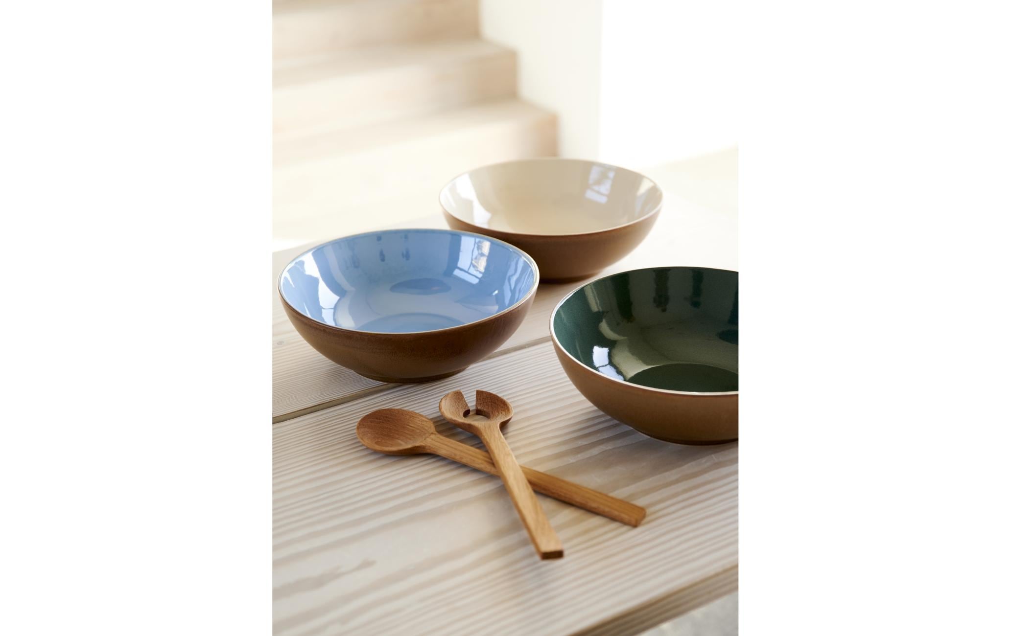 Salatschüssel Wood 30 cm, 1 Stück, Wood/SandSalatschüssel aus Steinzeug