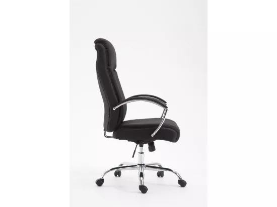 Chaise de bureau - Tissu & Blanc - Noir - XL Vaud