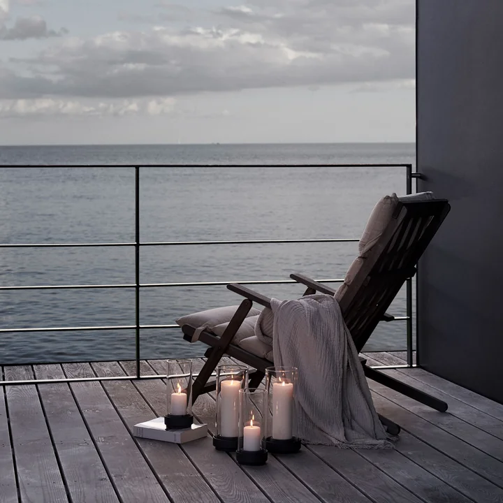 Stelton - Hurricane Windlicht, H 29 cm, schwarz
