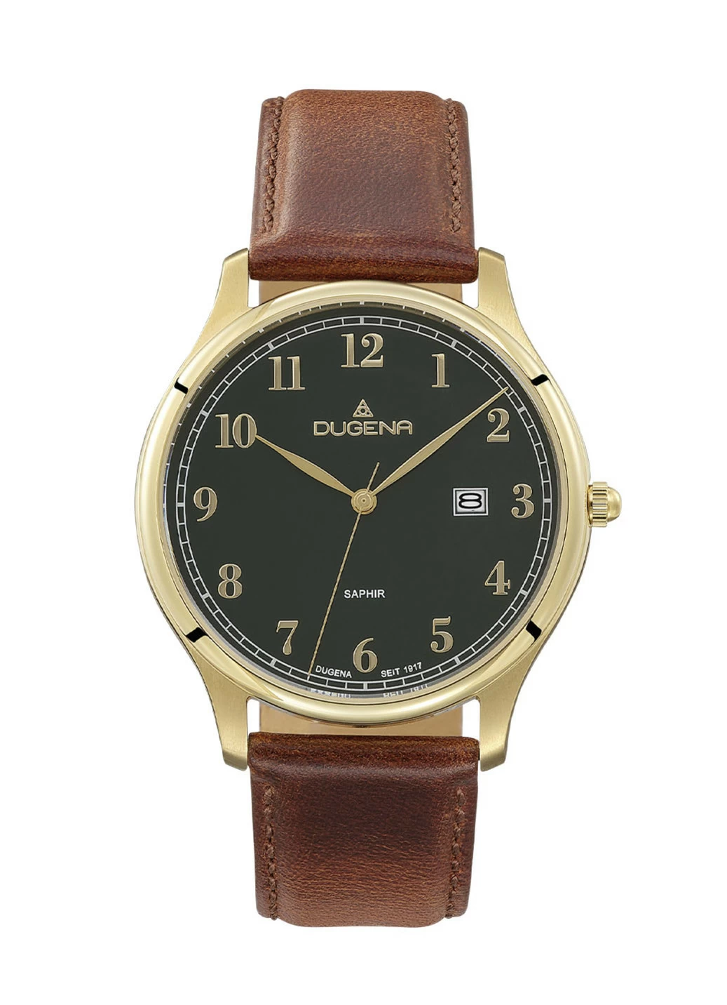 Dugena-Quartz-Herrenuhr mit Edelstahlgehäuse