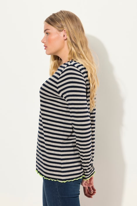 Ringelshirt, Langarm, Rundhals,