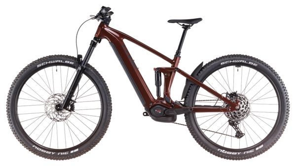 VTT Électrique Tout-Suspendu Cube Stereo Hybrid One44 Pro 800 Shimano Cues 11V 800 Wh 29'' Rouge Orange Bourbon 2025