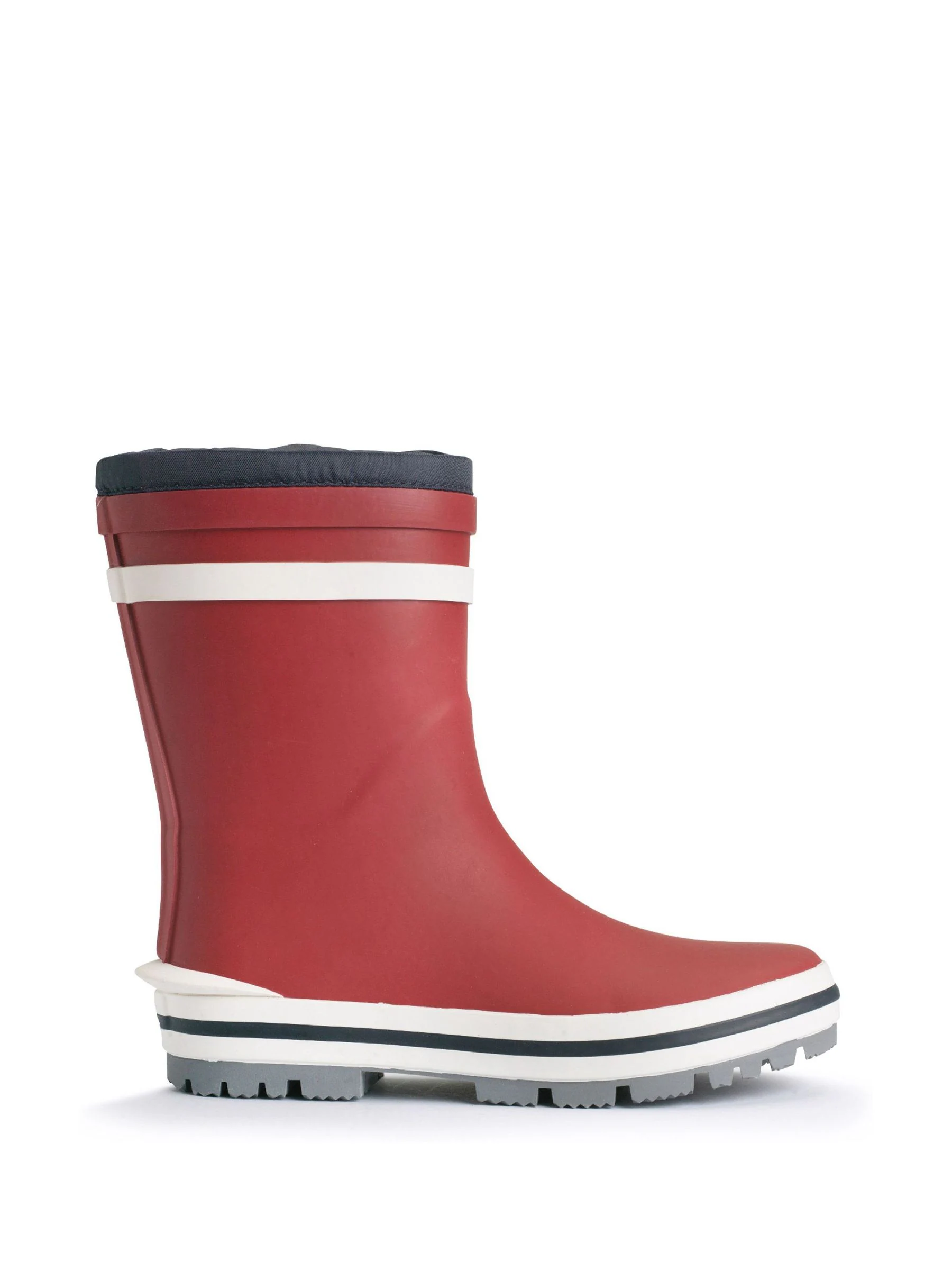 Rood - Start-Rite Big Little Puddle - Behaaglijke gevoerde regenlaarzen met striksluiting