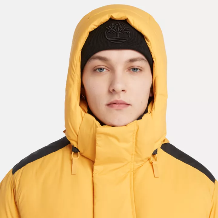 Casaco puffer masculino amarelo
