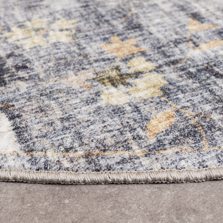 Rond vintage buitenkleed - Santo Mandala Blauw/Grijs