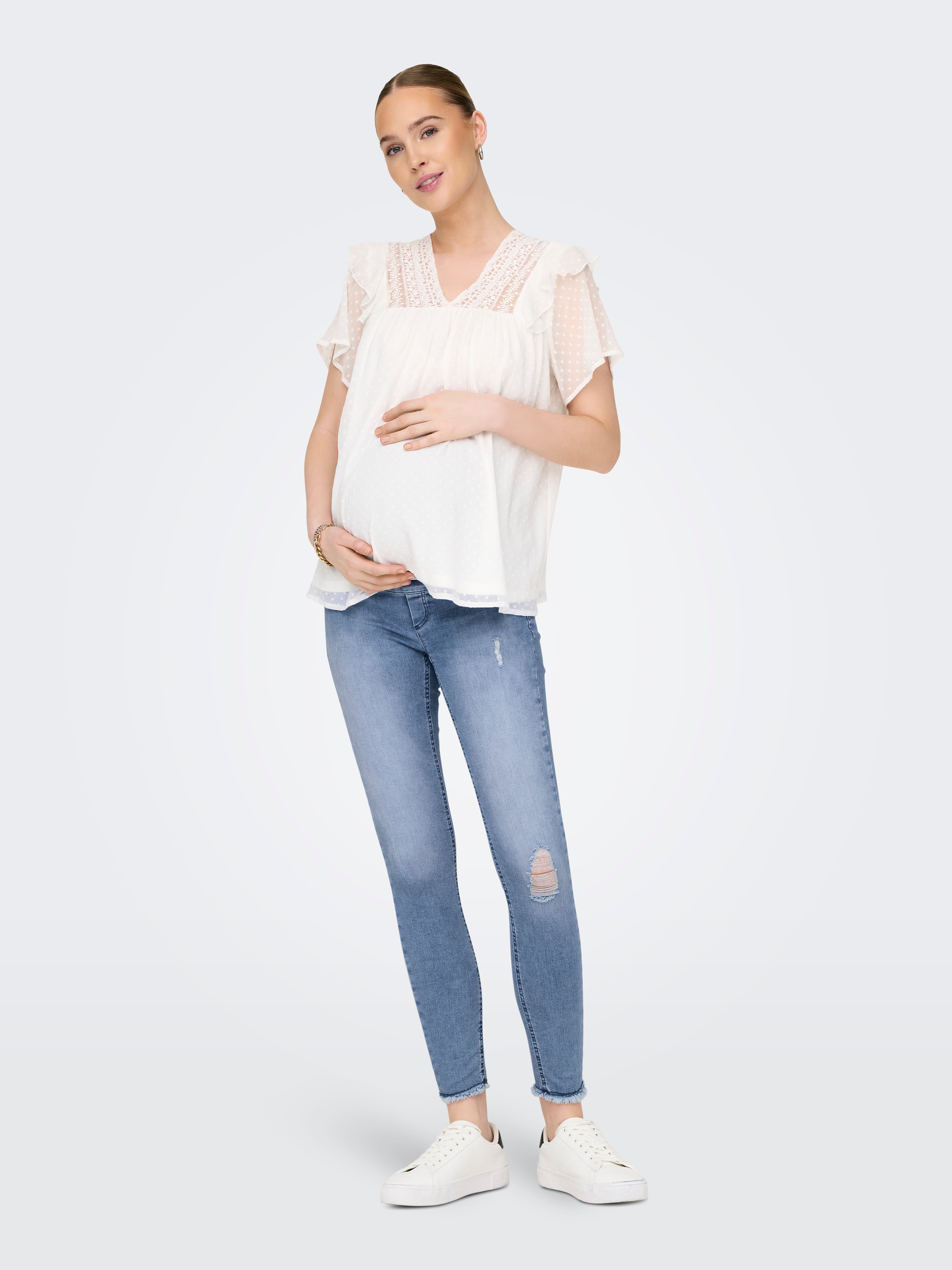 OLMBLUSH Mittlere Taille Skinny Fit Jeans Light Blue Denim