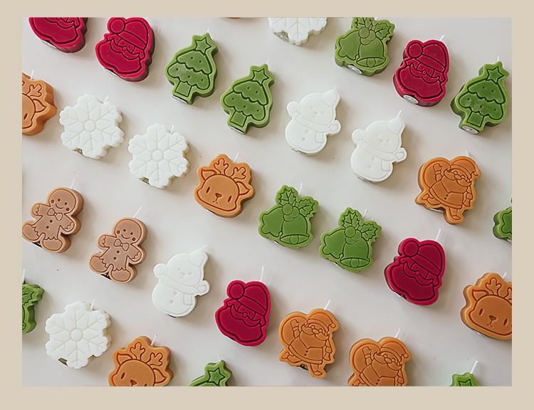 XIXI STUDIO - Set van 4: Kerstgeurkaars (diverse ontwerpen)