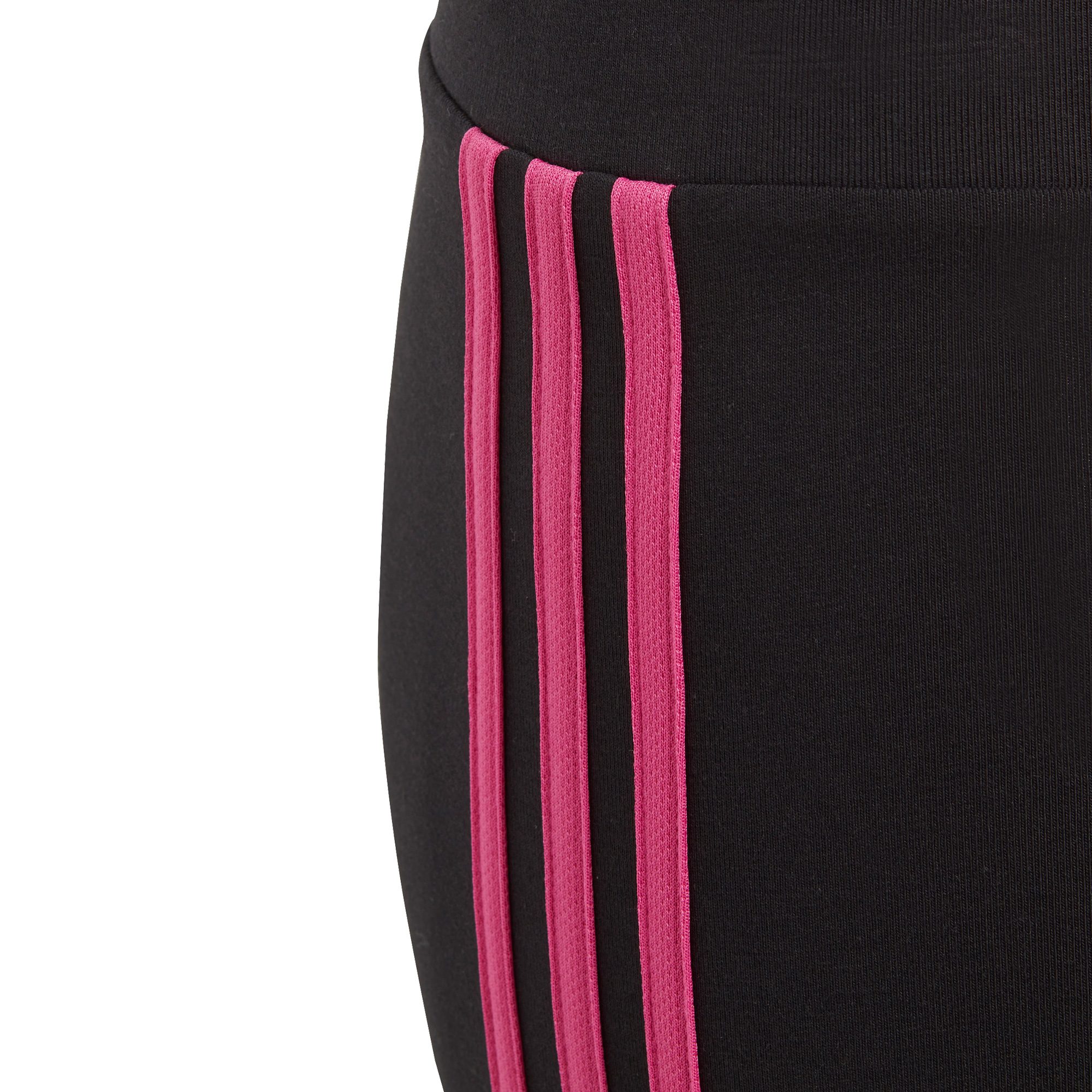 adidas Essentials 3-Streifen Cotton Tights Kinder schwarz