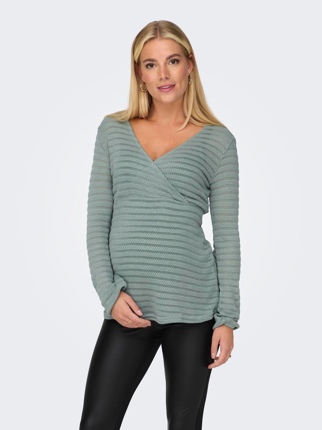 OLMELICIA Top Chinois Green