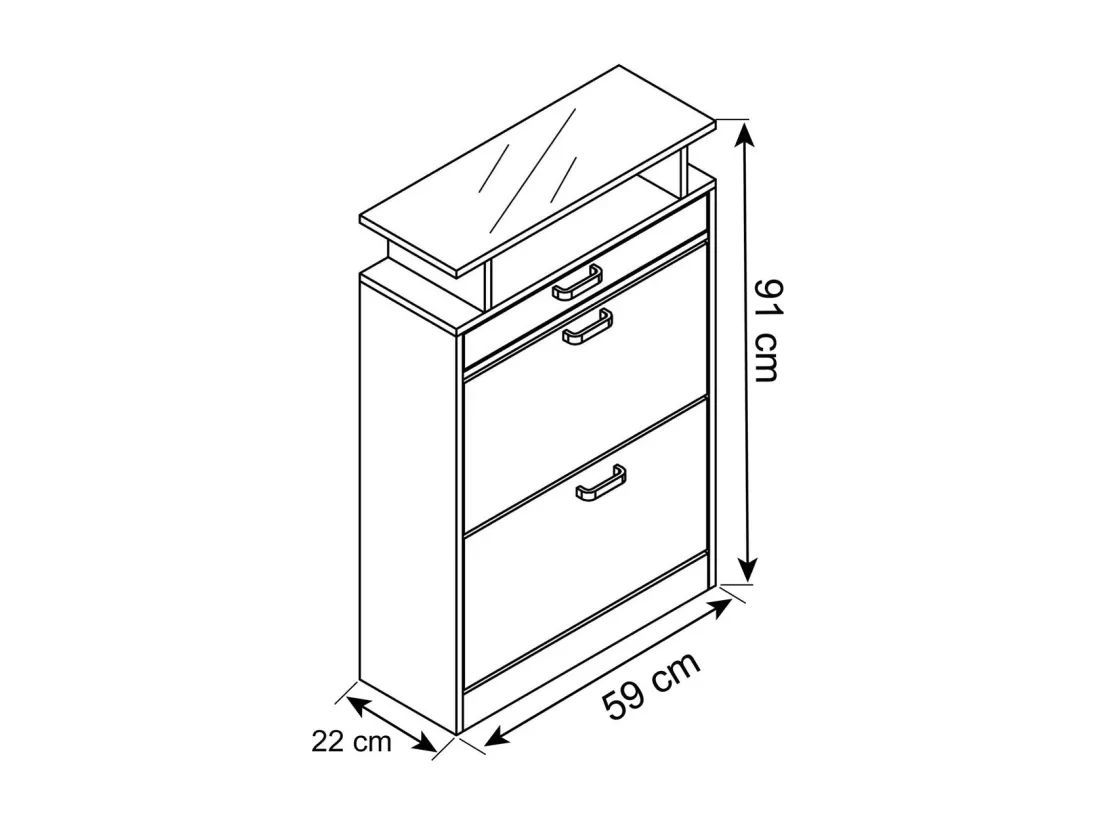 Armoire à chaussures en bois Basculeur de chaussures Sipos M