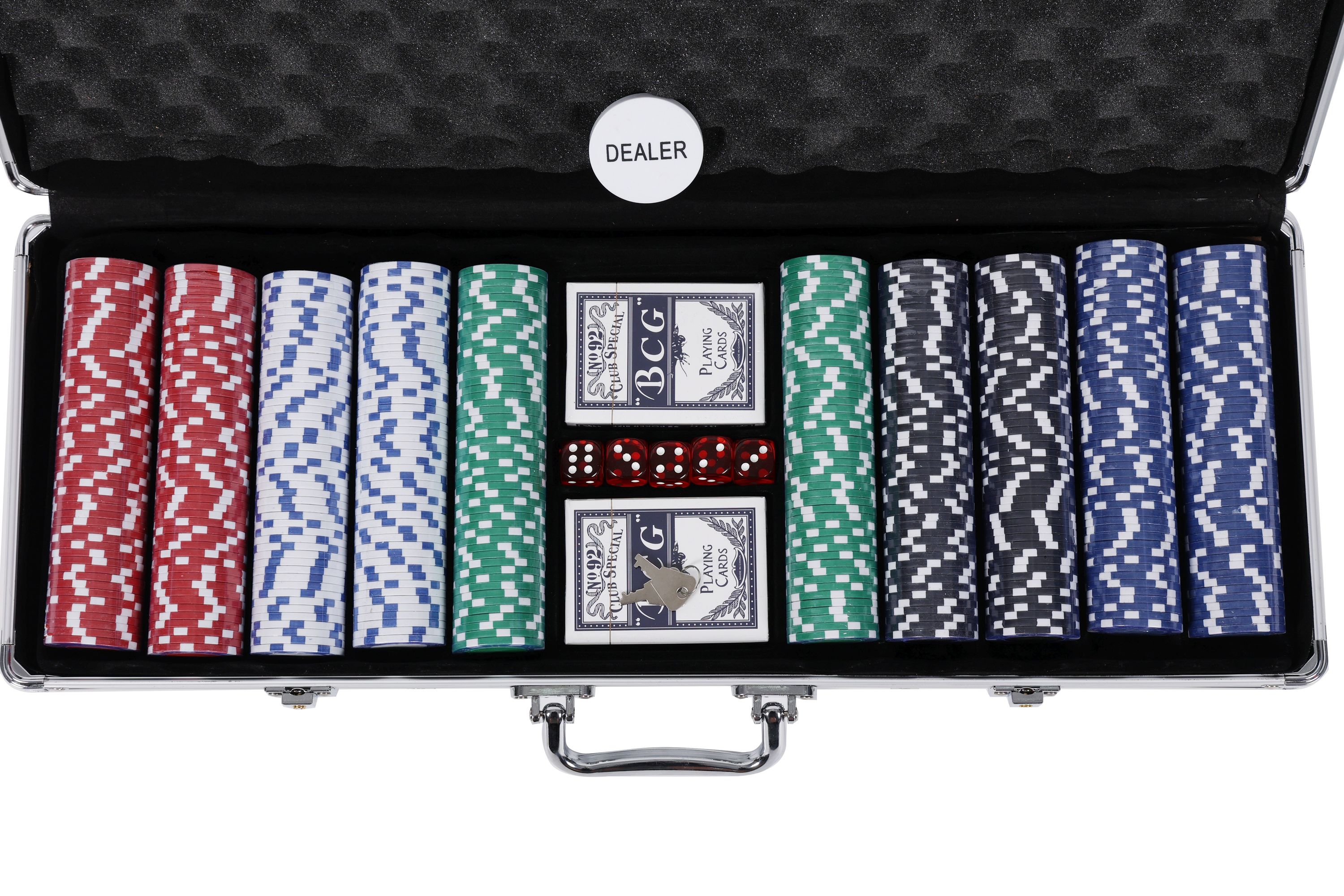 Pokerkoffer mit 500 Chips