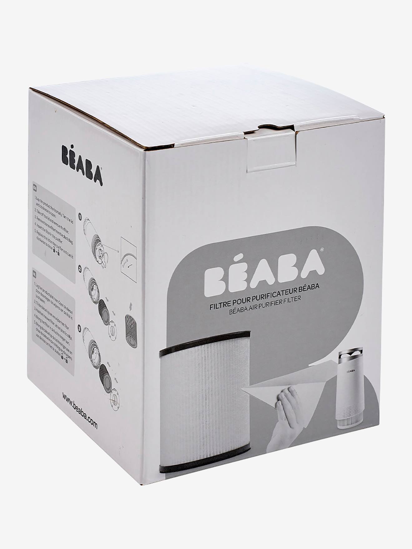Filtro purificador de ar BEABA, branco médio, liso