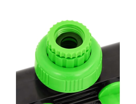 VIDAXL - Adaptateur de robinet à 4 voies vert/noir 19,5x6x11 cm abs ...
