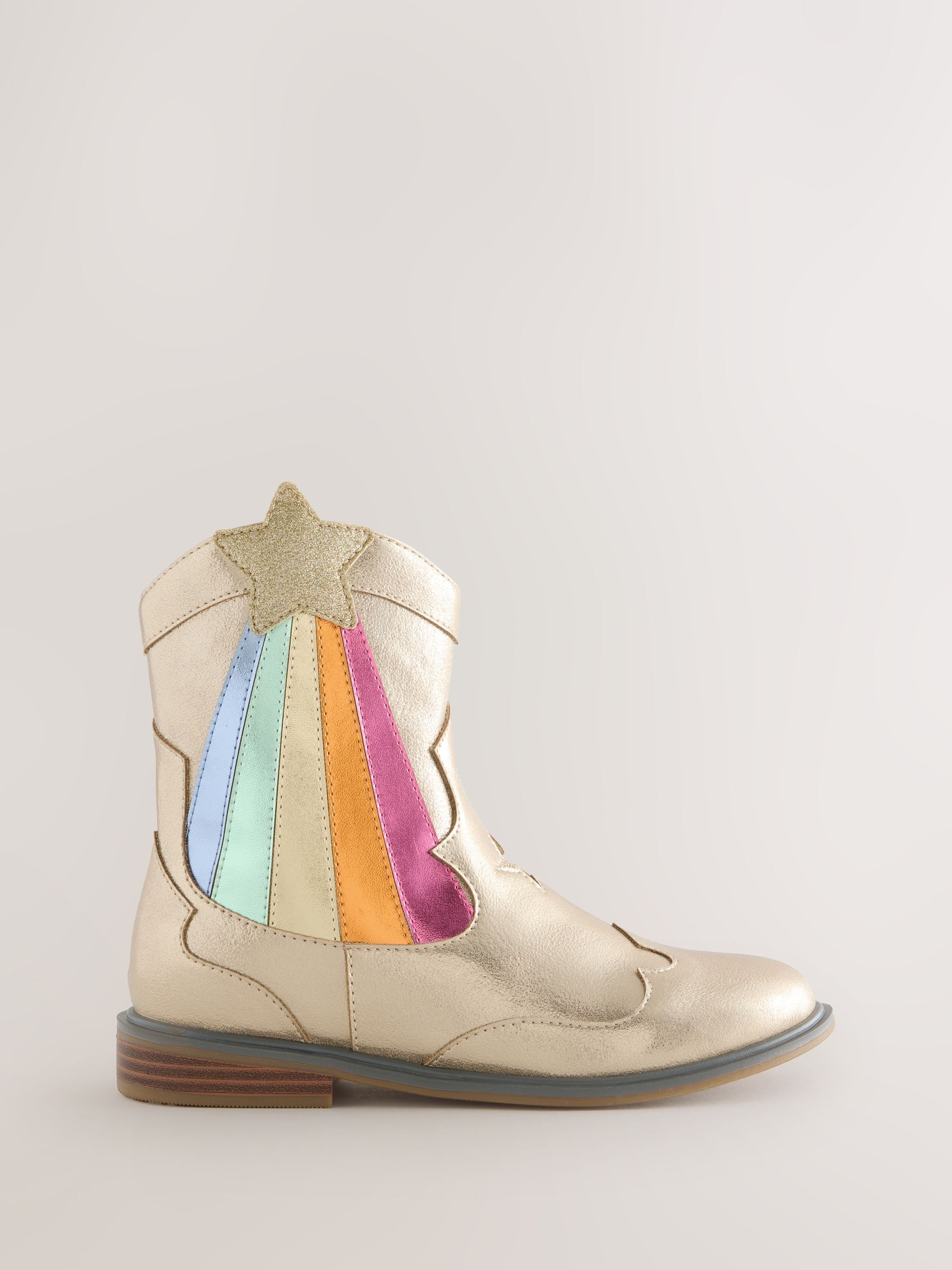 Little Bird by Jools Oliver Metallic Western Ankle Boots