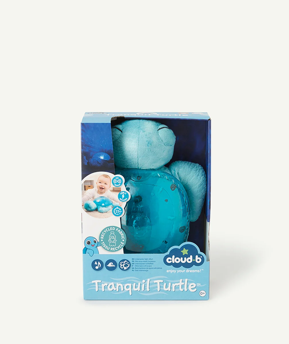 CLOUD Bveilleuse tortue musicale et lumineuse bleue en fibres recyclées