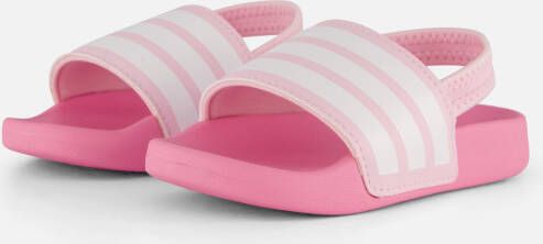 Adidas Sportswear Adilette Estrap badslippers met hielbandje lichtroze wit roze