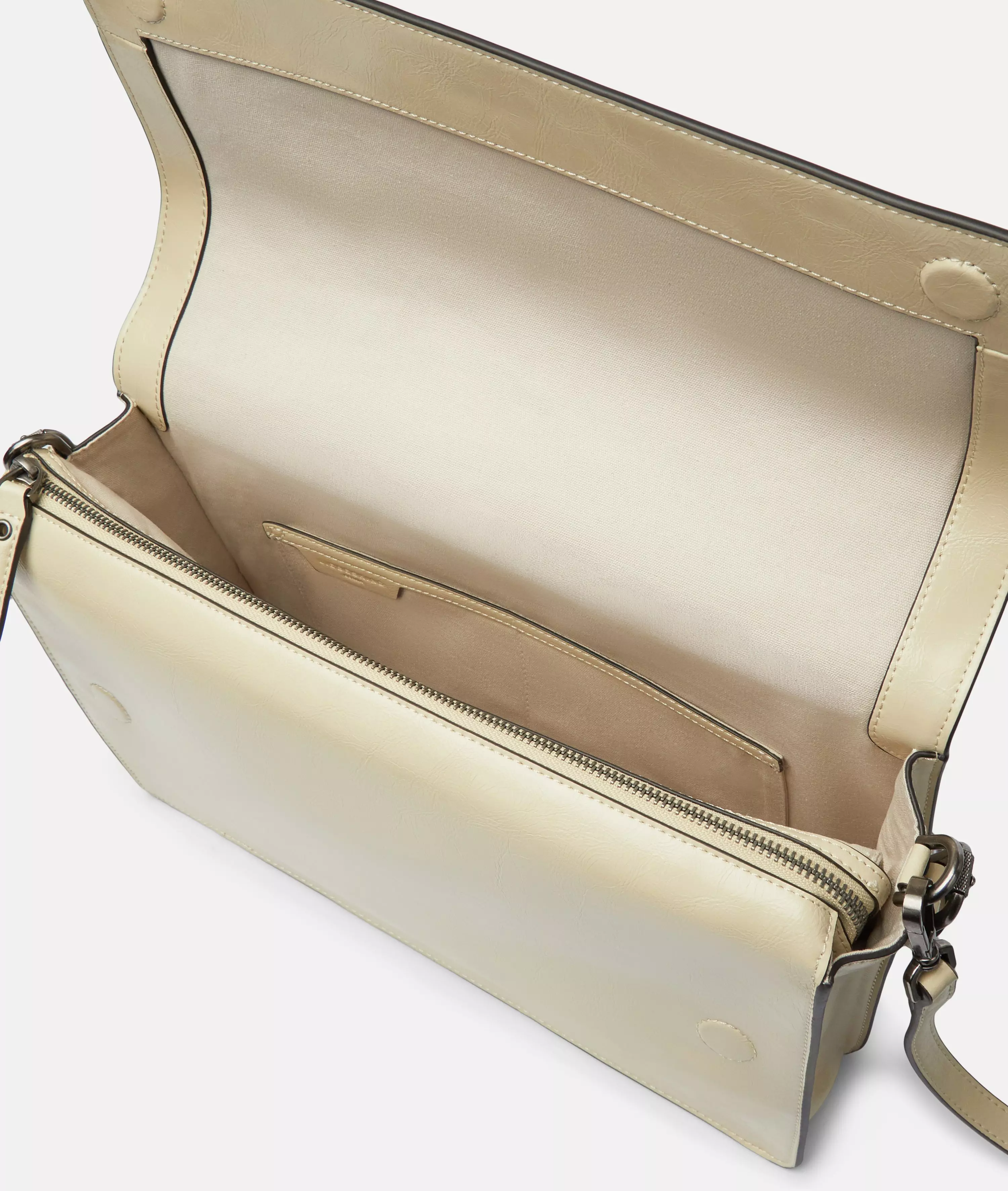 Audrey Crossbody M Spacious shoulder bag in patent leather look with glossy finish